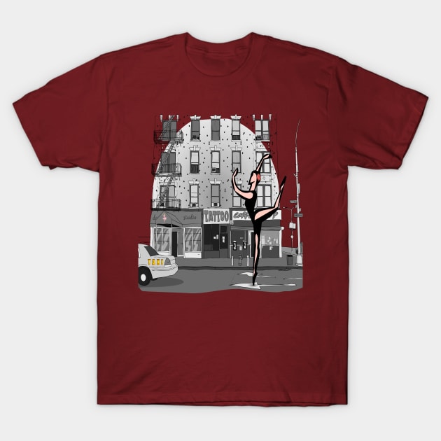 CITY BALLERINA T-Shirt by xposedbydesign